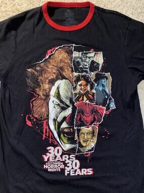 Vintage 30 Years Of Horror Movie Tee Adult Small Halloween Evil Faces Shirt